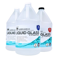 Liquid Glass Deep Pour Epoxy 2:1 – Up to 2″-4″ Thick Per Pour